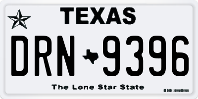 TX license plate DRN9396