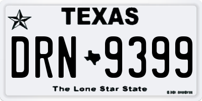 TX license plate DRN9399