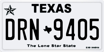 TX license plate DRN9405