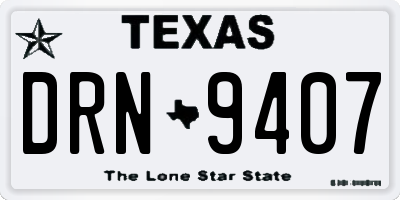 TX license plate DRN9407