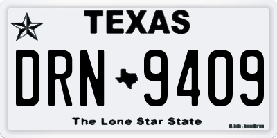 TX license plate DRN9409
