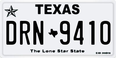 TX license plate DRN9410