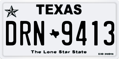 TX license plate DRN9413