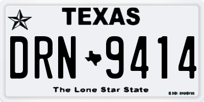 TX license plate DRN9414