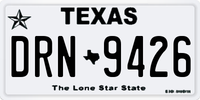 TX license plate DRN9426