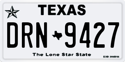 TX license plate DRN9427