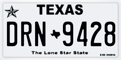 TX license plate DRN9428