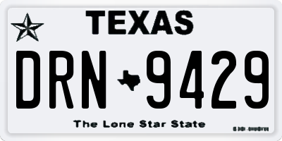 TX license plate DRN9429