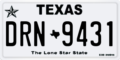 TX license plate DRN9431
