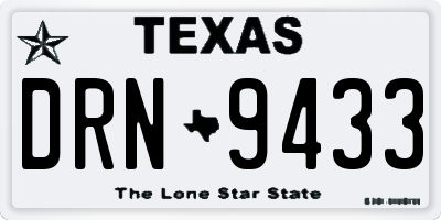 TX license plate DRN9433