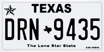 TX license plate DRN9435