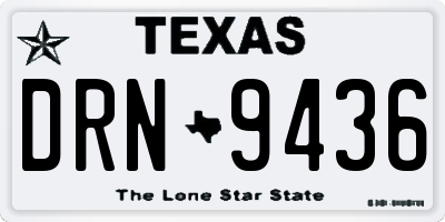 TX license plate DRN9436