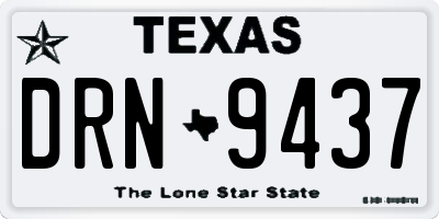 TX license plate DRN9437