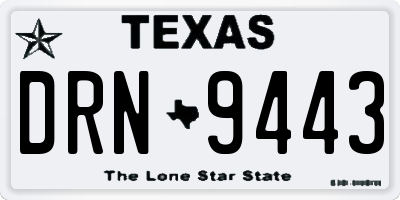TX license plate DRN9443