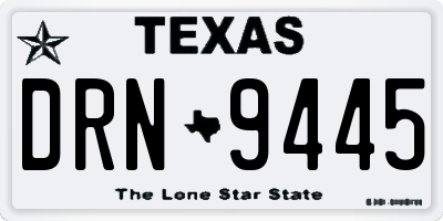 TX license plate DRN9445