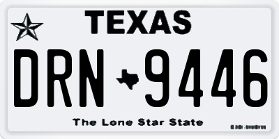 TX license plate DRN9446
