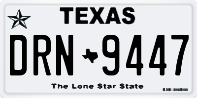 TX license plate DRN9447