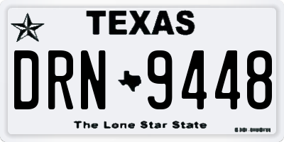 TX license plate DRN9448
