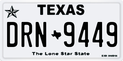 TX license plate DRN9449