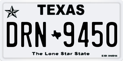 TX license plate DRN9450