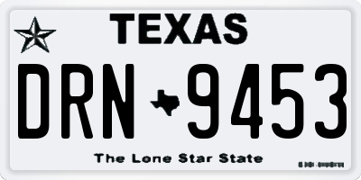 TX license plate DRN9453