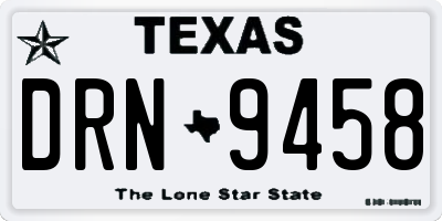 TX license plate DRN9458