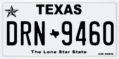 TX license plate DRN9460