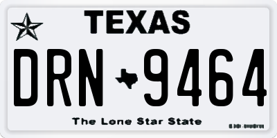 TX license plate DRN9464