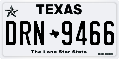 TX license plate DRN9466