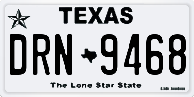 TX license plate DRN9468
