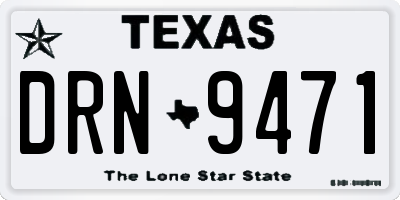 TX license plate DRN9471