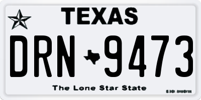 TX license plate DRN9473