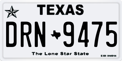 TX license plate DRN9475