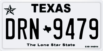 TX license plate DRN9479