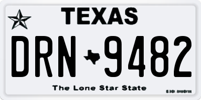 TX license plate DRN9482