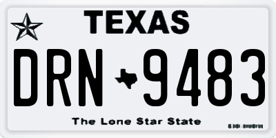 TX license plate DRN9483