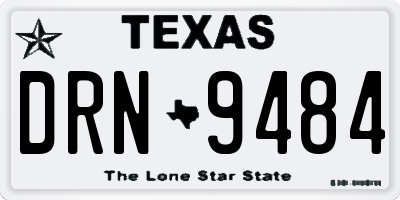 TX license plate DRN9484