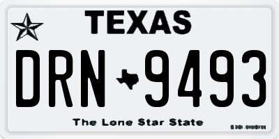 TX license plate DRN9493