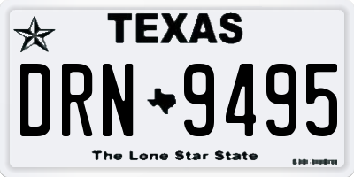 TX license plate DRN9495