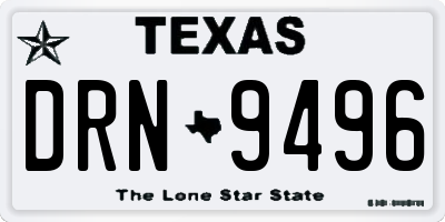 TX license plate DRN9496