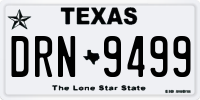 TX license plate DRN9499