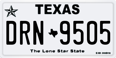 TX license plate DRN9505