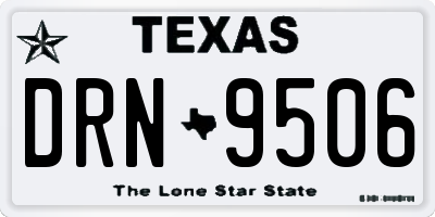 TX license plate DRN9506