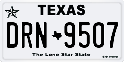 TX license plate DRN9507