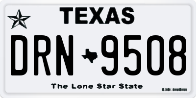 TX license plate DRN9508