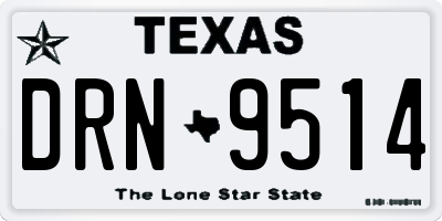 TX license plate DRN9514