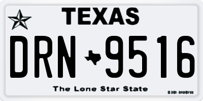 TX license plate DRN9516