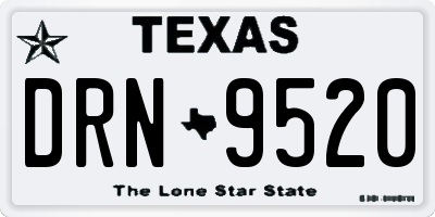 TX license plate DRN9520