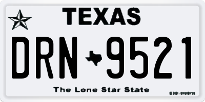 TX license plate DRN9521