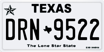 TX license plate DRN9522